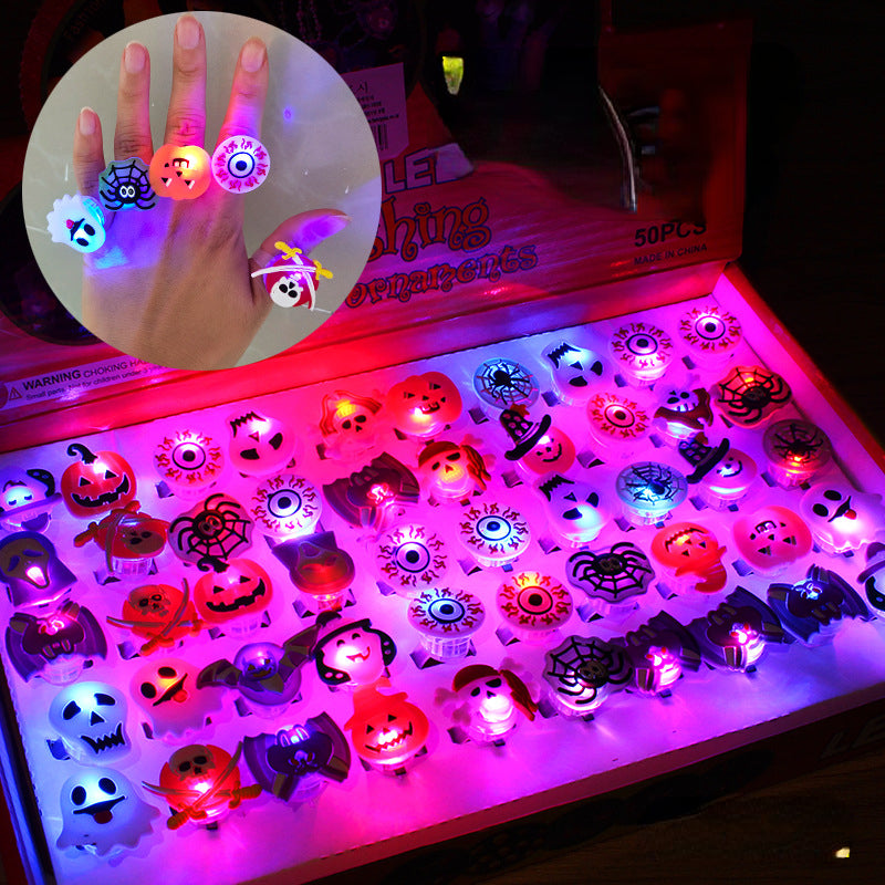 Wholesale of Halloween Luminescent Plastic Children's Rings